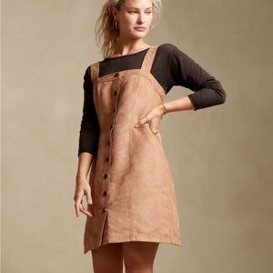 Vegan Suede Overall Dress